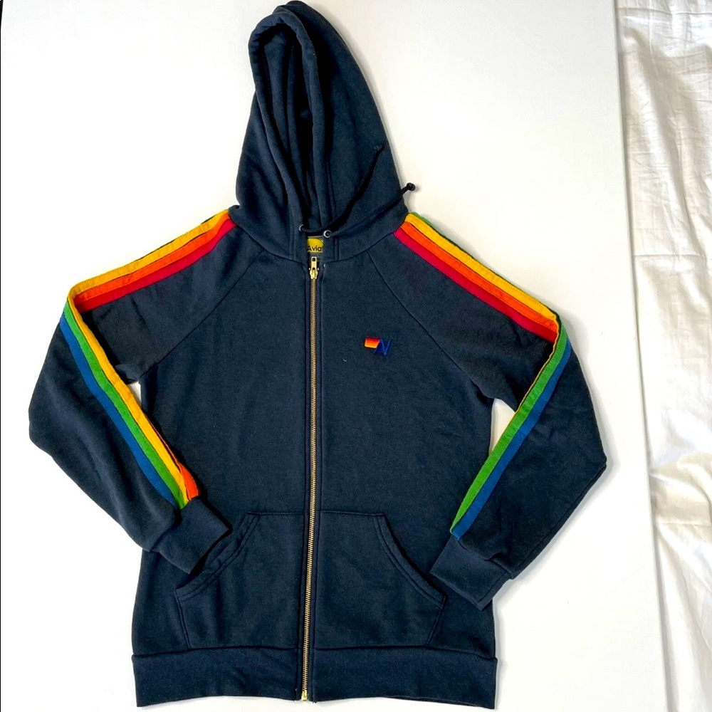 Aviator Nation 5 stripe hoodie - medium